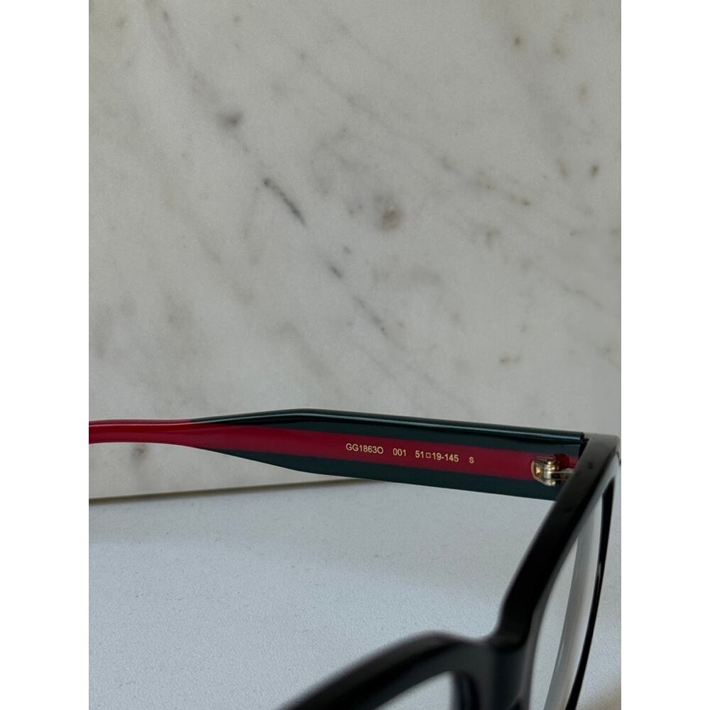 NEW Gucci GG1863O Black Striped Eyeglasses Frames - Picture 8 of 8